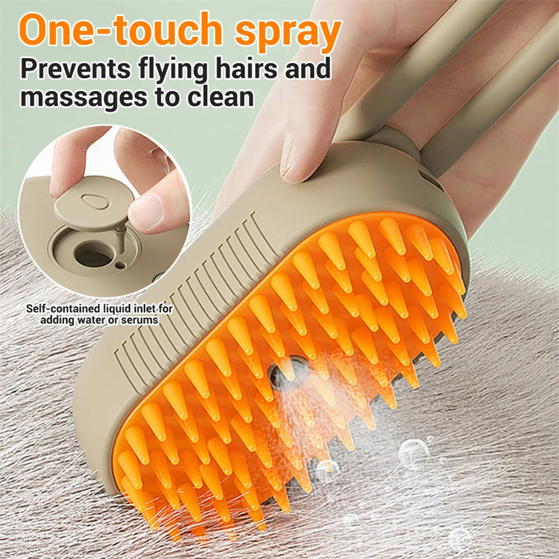 Cat Steam Brush Steamy Dog Brush 3 In 1 Electric Spray